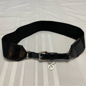 NAUTICA Black Wide Stretch Womens Belt - S/M - Excellent Used Condition!